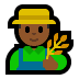 👨🏾‍🌾 man farmer: medium-dark skin tone display on Windows